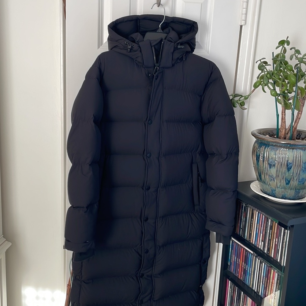 Aritzia Tna Super Puff Long Puffer Jacket Matte Black